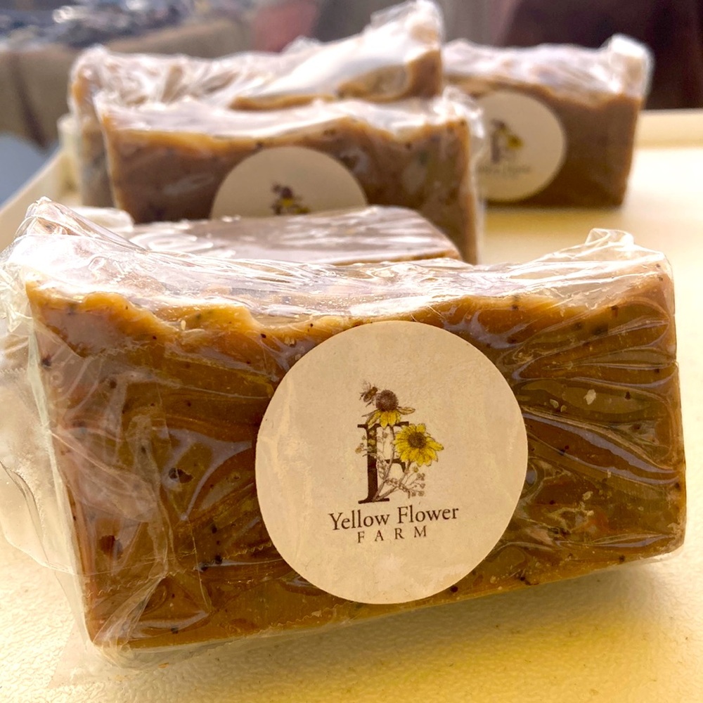 Coffee organic cold processed soap. You get two bars. Made by me on our farm.